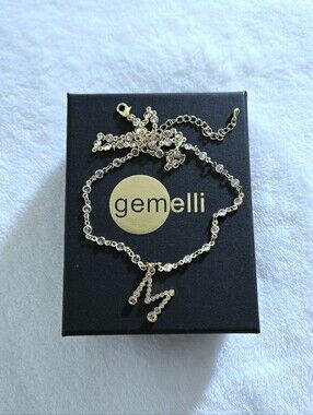 Gemelli👭 Letter "M" Initial Pendant Necklace